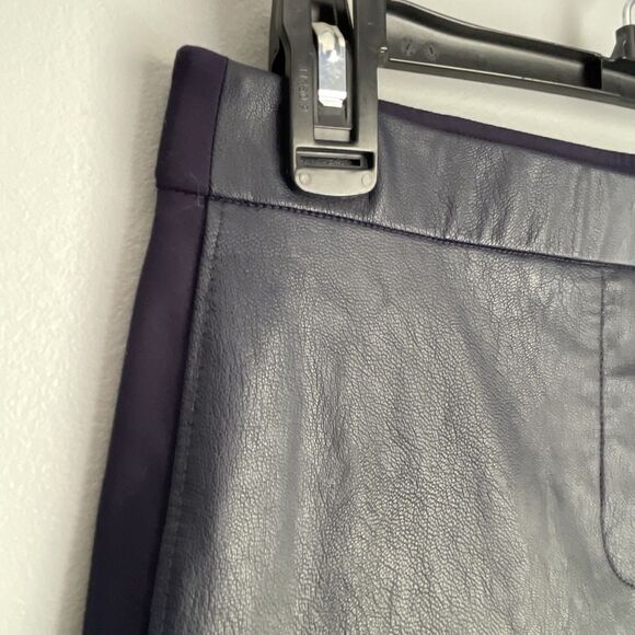 Chico’s Size 0 Faux Leather Front/Ponte Knit Back Leggings Sz 4 US Pull-On Ankle - Picture 7 of 12